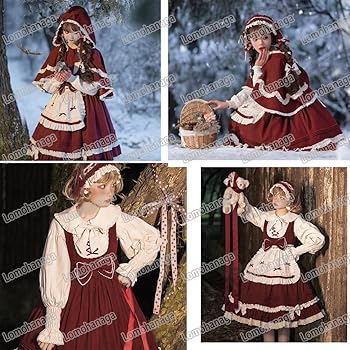 Amazon.co.jp: [Lomohanaga] ロリータ ワンピース メイド